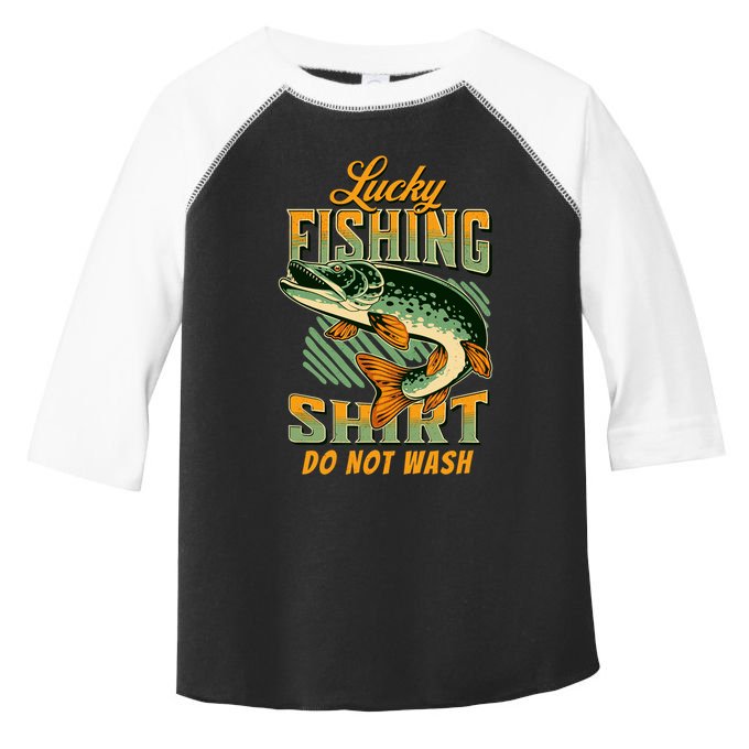 Lucky Fishing Tee Do Not Wash Vintage Fishing Lover Toddler Fine Jersey T-Shirt