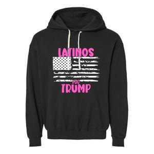 Latinos For Trump Latinos Conservative Merch Premium Garment-Dyed Fleece Hoodie