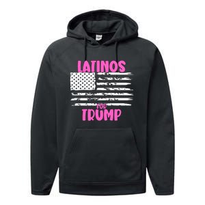 Latinos For Trump Latinos Conservative Merch Premium Performance Fleece Hoodie