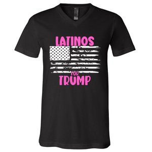 Latinos For Trump Latinos Conservative Merch Premium V-Neck T-Shirt