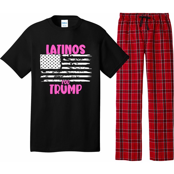 Latinos For Trump Latinos Conservative Merch Premium Pajama Set