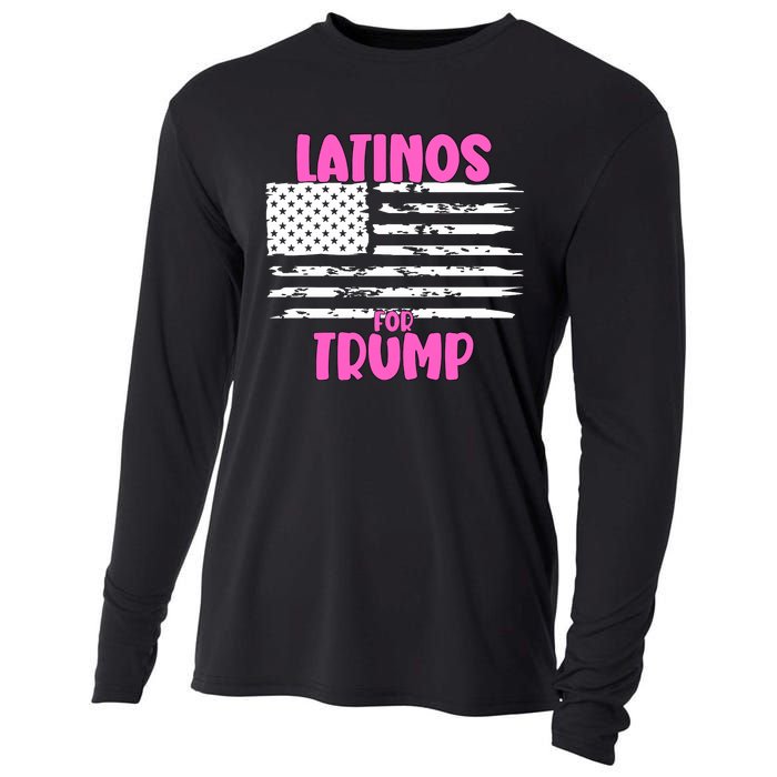 Latinos For Trump Latinos Conservative Merch Premium Cooling Performance Long Sleeve Crew