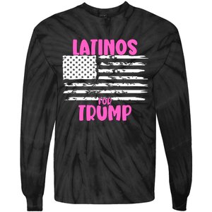 Latinos For Trump Latinos Conservative Merch Premium Tie-Dye Long Sleeve Shirt