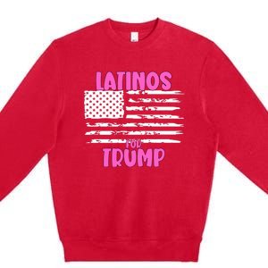 Latinos For Trump Latinos Conservative Merch Premium Premium Crewneck Sweatshirt