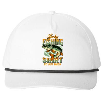 Lucky Fishing Tee Do Not Wash Vintage Fishing Lover Snapback Five-Panel Rope Hat