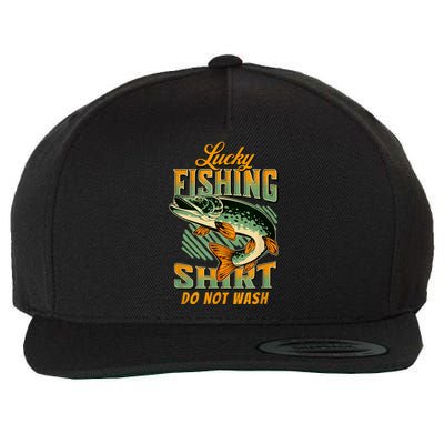 Lucky Fishing Tee Do Not Wash Vintage Fishing Lover Wool Snapback Cap