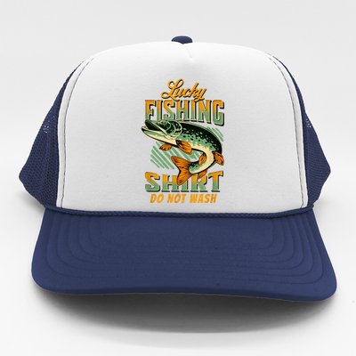 Lucky Fishing Tee Do Not Wash Vintage Fishing Lover Trucker Hat