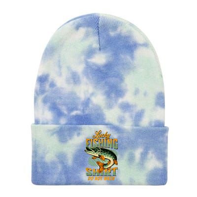 Lucky Fishing Tee Do Not Wash Vintage Fishing Lover Tie Dye 12in Knit Beanie