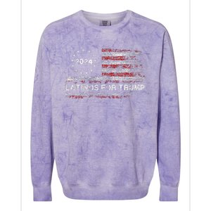 Latinos For Trump 2024 Colorblast Crewneck Sweatshirt