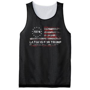 Latinos For Trump 2024 Mesh Reversible Basketball Jersey Tank