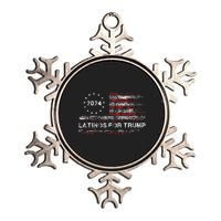 Latinos For Trump 2024 Metallic Star Ornament