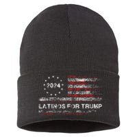 Latinos For Trump 2024 Sustainable Knit Beanie