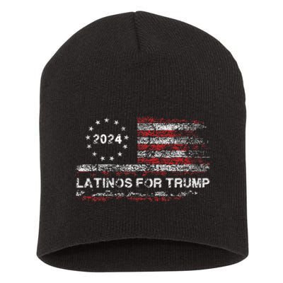 Latinos For Trump 2024 Short Acrylic Beanie