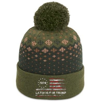 Latinos For Trump 2024 The Baniff Cuffed Pom Beanie