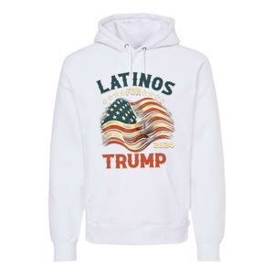 Latinos For Trump 2024 Usa Flag Hispanic Latinas Premium Hoodie