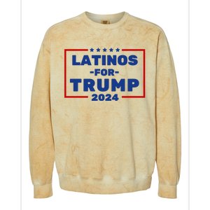 Latinos For Trump 2024 Colorblast Crewneck Sweatshirt