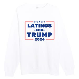 Latinos For Trump 2024 Premium Crewneck Sweatshirt