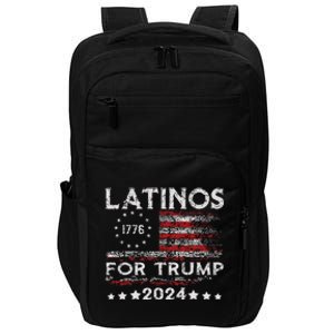 Latinos For Trump 2024 Funny Election Usa Flag Impact Tech Backpack