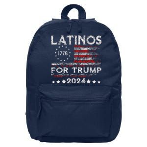 Latinos For Trump 2024 Funny Election Usa Flag 16 in Basic Backpack