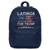 Latinos For Trump 2024 Funny Election Usa Flag 16 in Basic Backpack