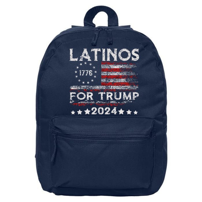 Latinos For Trump 2024 Funny Election Usa Flag 16 in Basic Backpack