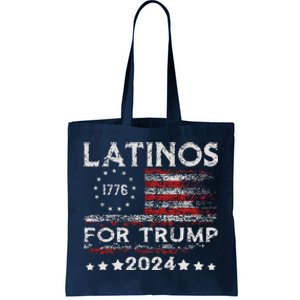 Latinos For Trump 2024 Funny Election Usa Flag Tote Bag