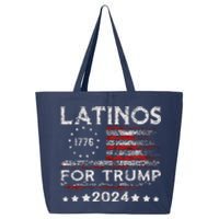 Latinos For Trump 2024 Funny Election Usa Flag 25L Jumbo Tote