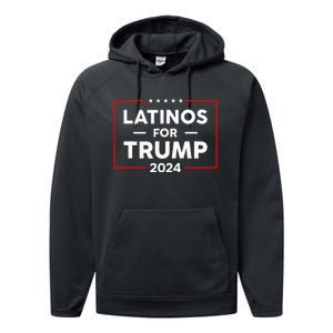 Latinos For Trump 2024 Performance Fleece Hoodie