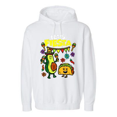 Lets Fiesta Taco Avocado Funny Cinco De Mayo Mexican Party Garment-Dyed Fleece Hoodie