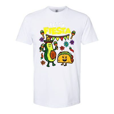 Lets Fiesta Taco Avocado Funny Cinco De Mayo Mexican Party Softstyle CVC T-Shirt