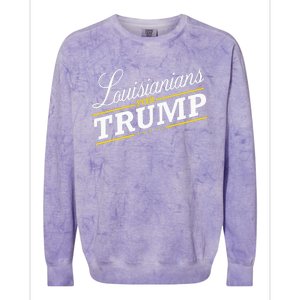 Louisiana For Trump 2024 Second President Election Colorblast Crewneck Sweatshirt