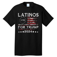 Latinos For Trump 2024 Funny Election Usa Flag Tall T-Shirt