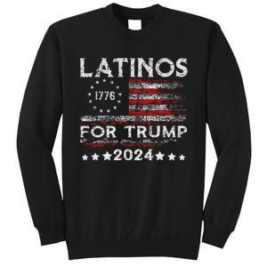 Latinos For Trump 2024 Funny Election Usa Flag Tall Sweatshirt