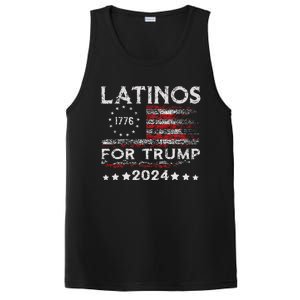 Latinos For Trump 2024 Funny Election Usa Flag PosiCharge Competitor Tank