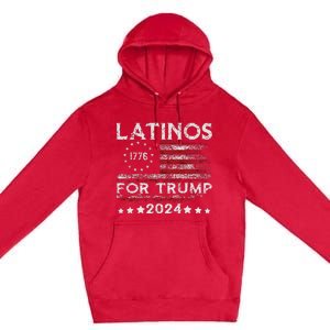 Latinos For Trump 2024 Funny Election Usa Flag Premium Pullover Hoodie