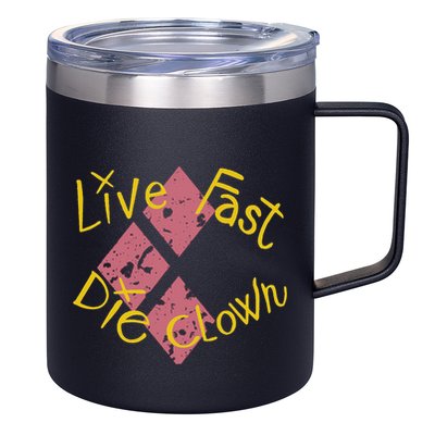 Live Free The Clown 12oz Stainless Steel Coffee Mug