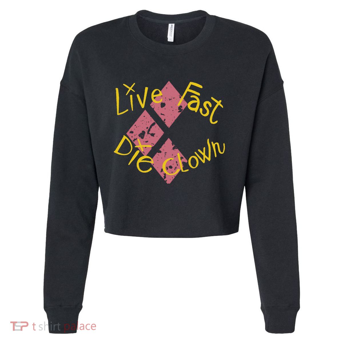Live Free The Clown Cropped Pullover Crew