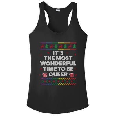 Lgbt Funny Ugly Christmas Style Queer Gay Lesbian Great Gift Ladies PosiCharge Competitor Racerback Tank