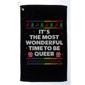 Lgbt Funny Ugly Christmas Style Queer Gay Lesbian Great Gift Platinum Collection Golf Towel