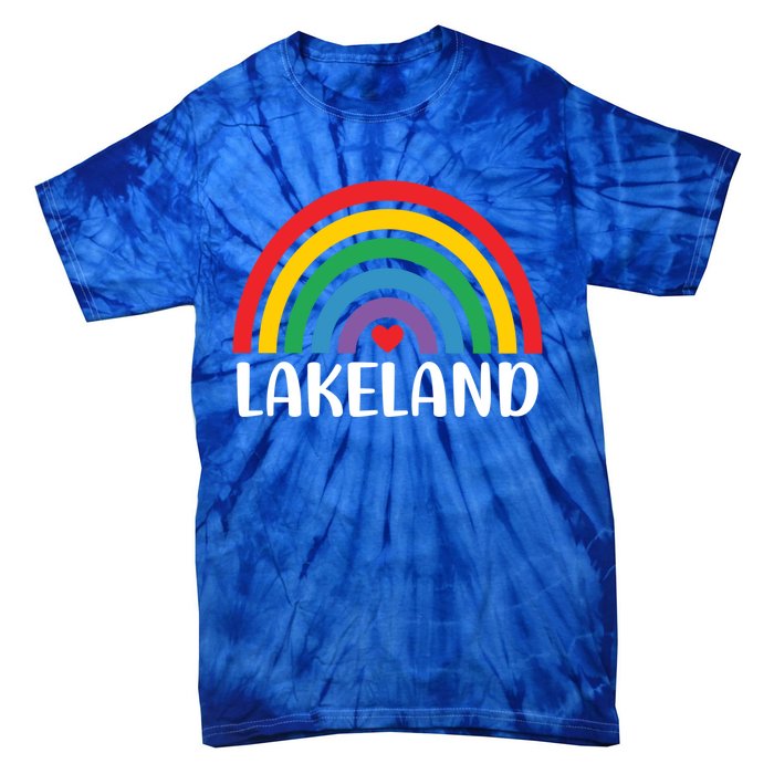 Lakeland Florida Usa Travel I Love Lakeland Funny Gift Tie-Dye T-Shirt