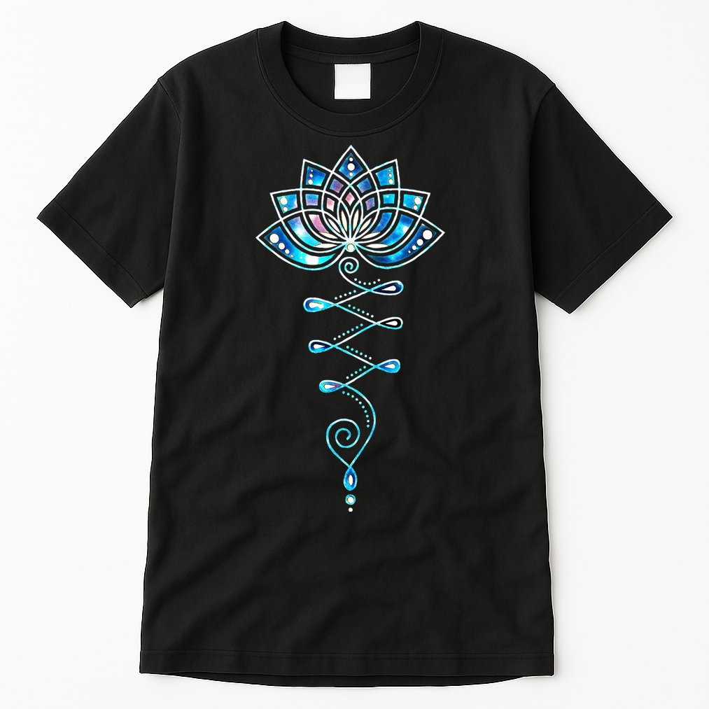 Lotus Flower Unalome Yoga Meditation Awareness Zen Tall T-Shirt