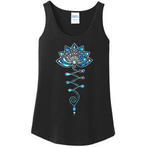 Lotus Flower Unalome Yoga Meditation Awareness Zen Ladies Essential Tank