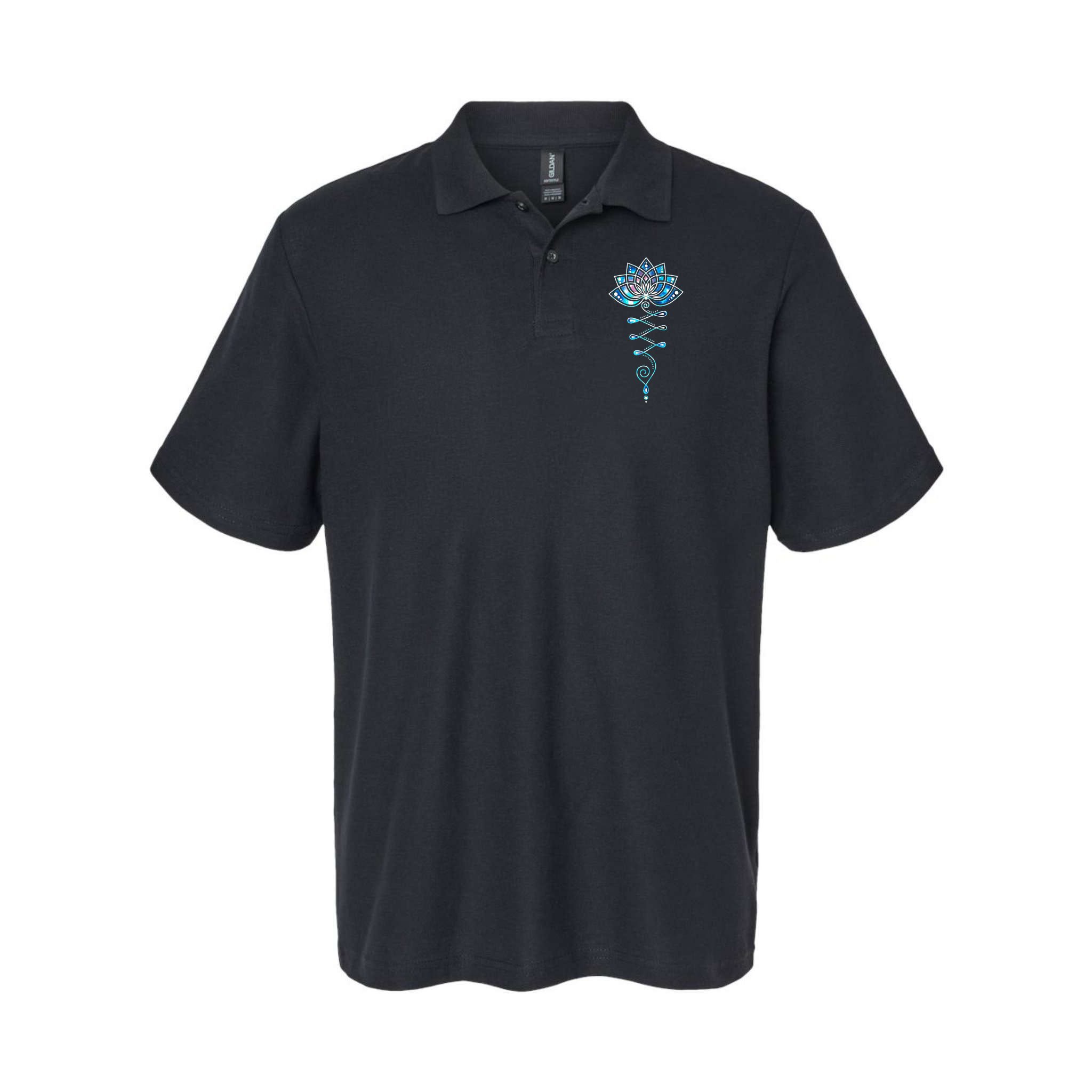 Lotus Flower Unalome Yoga Meditation Awareness Zen Polo