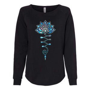 Lotus Flower Unalome Yoga Meditation Awareness Zen Womens California Wash Sweatshirt