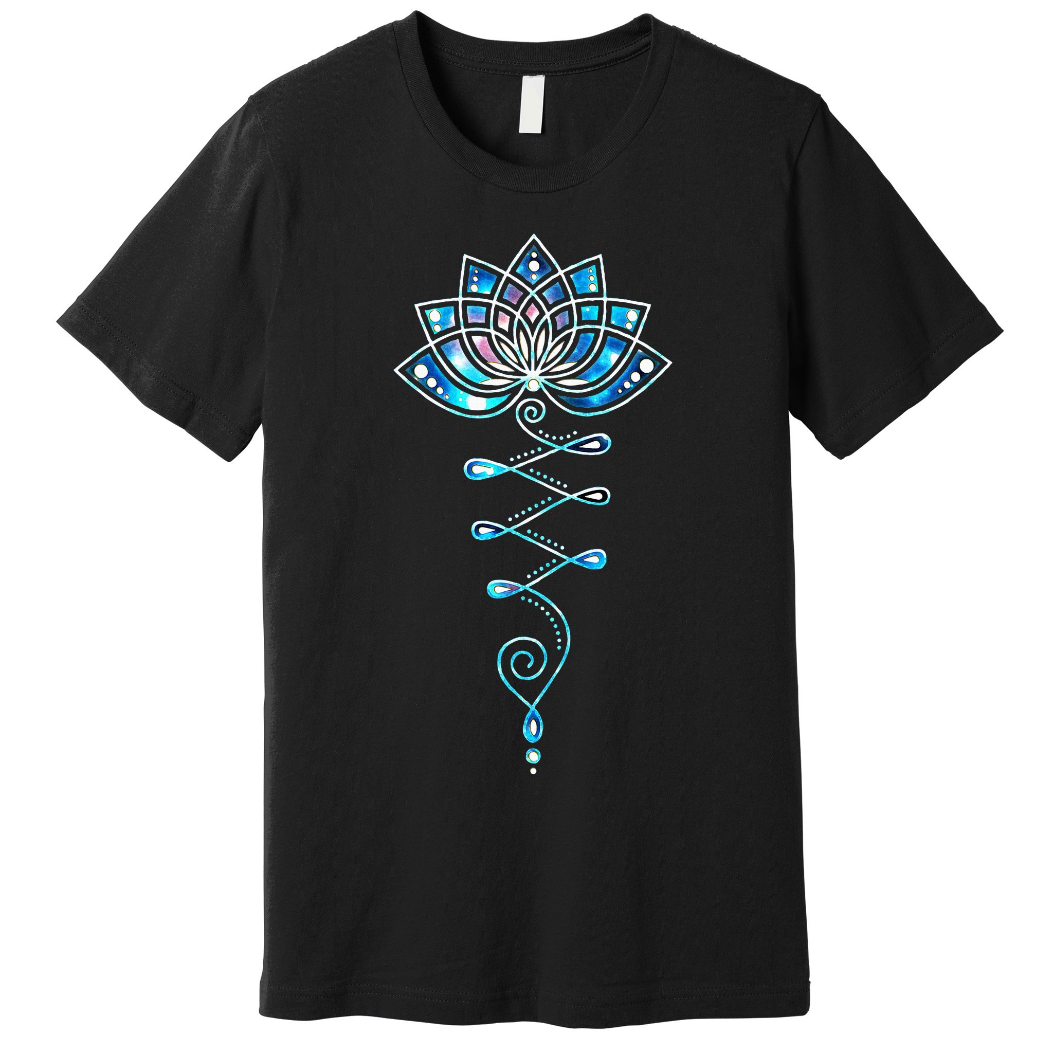 Lotus Flower Unalome Yoga Meditation Awareness Zen Premium T-Shirt