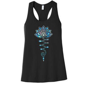 Lotus Flower Unalome Yoga Meditation Awareness Zen Women's Racerback Tank