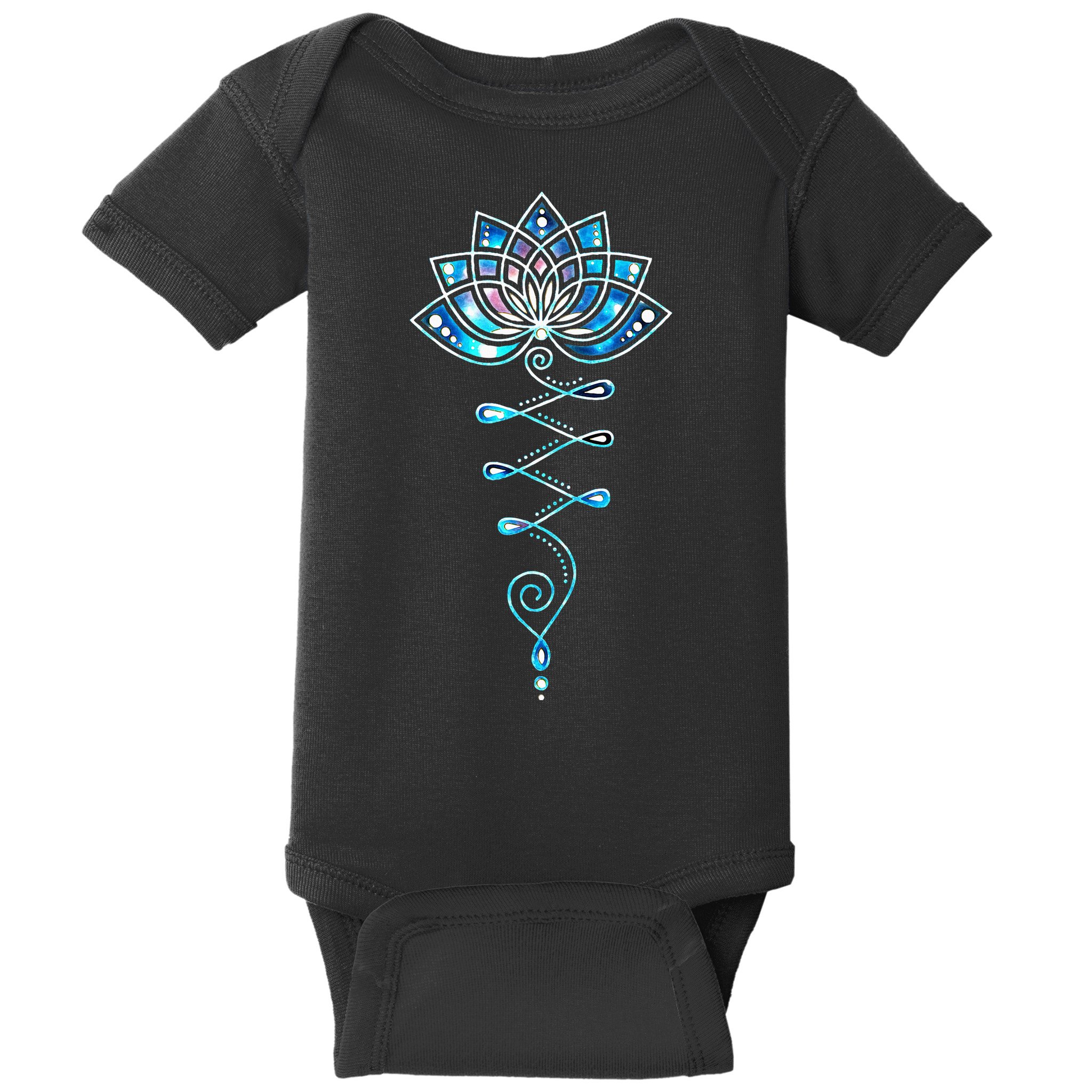 Lotus Flower Unalome Yoga Meditation Awareness Zen Baby Bodysuit