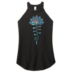 Lotus Flower Unalome Yoga Meditation Awareness Zen Women's Perfect Tri Rocker Tank