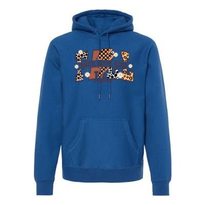 Leopard Fall Vibes Thankful Grateful Blessed Pumpkin Spice Great Gift Premium Hoodie