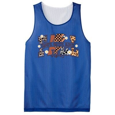 Leopard Fall Vibes Thankful Grateful Blessed Pumpkin Spice Great Gift Mesh Reversible Basketball Jersey Tank